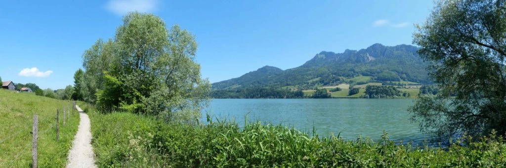 Corbières Les Planches chemin du lac de Gruyère Broc bois de Bouleyres Bulle