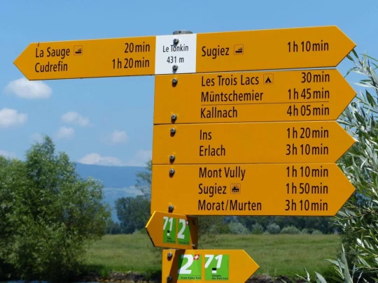 panneau La Sauge Cudrefin Mont Vully Sugiez Morat Murten