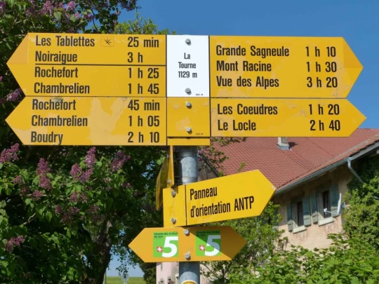 panneau col de la Tourne Tablettes Solmon antenne TV Noiraigue