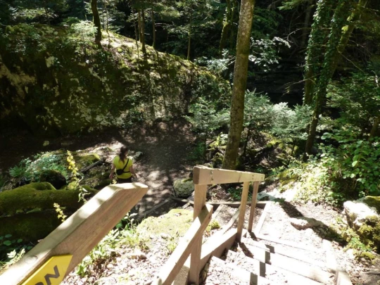Noiraigue, gorges de l'Areuse, Champ-du-Moulin, restaurant de la Truite, Boudry