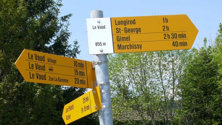 panneau St-George Longirod Marchissy Le Vaud Zoo de la Garenne Bassins