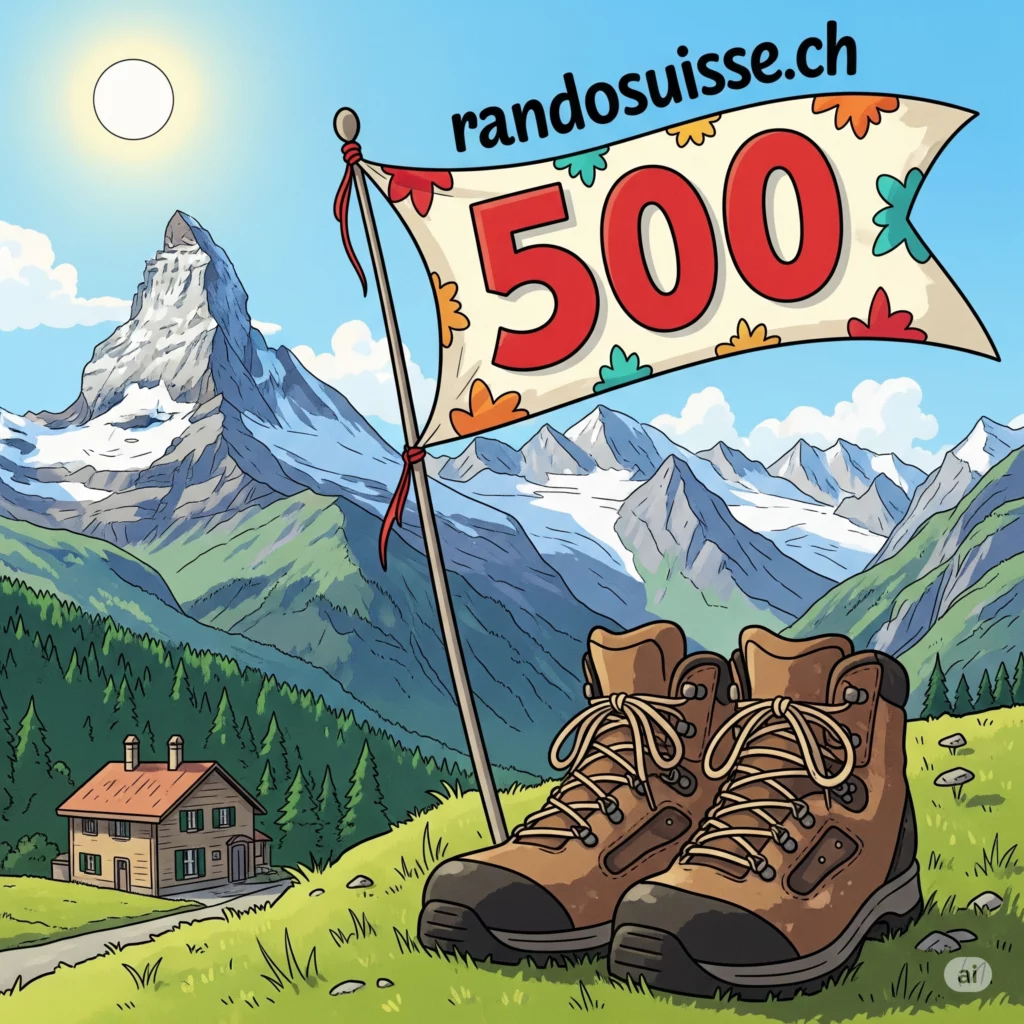 500ème randonnée publiée par randosuisse.ch