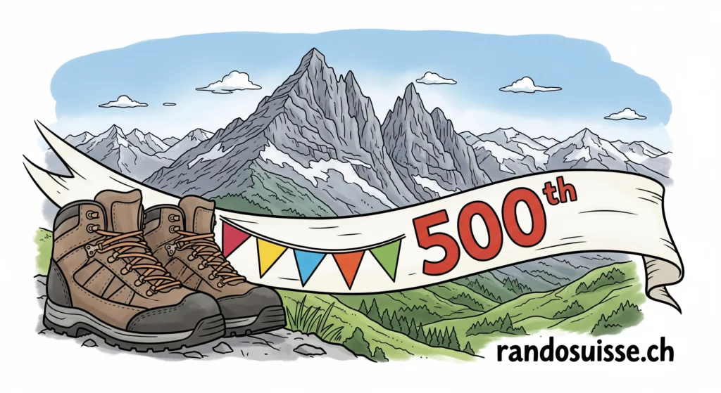 500ème randonnée publiée par randosuisse.ch