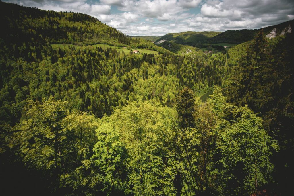 Puis on atteint des roches qui offrent une superbe vue sur le Doubs en contrebas et qui marque également le début de la partie plus technique de la randonnée.